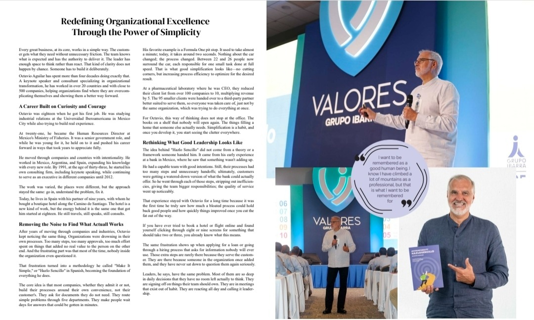 Reportaje «Redefining Organizational Excellence Through the Power of Simplicity», página 2 de 5